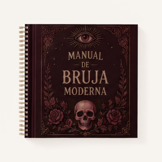 Modern Witch's Skull Manual Notizblock (Vorderseite)