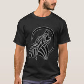 Modern Wolf Howling T-Shirt (Vorderseite)