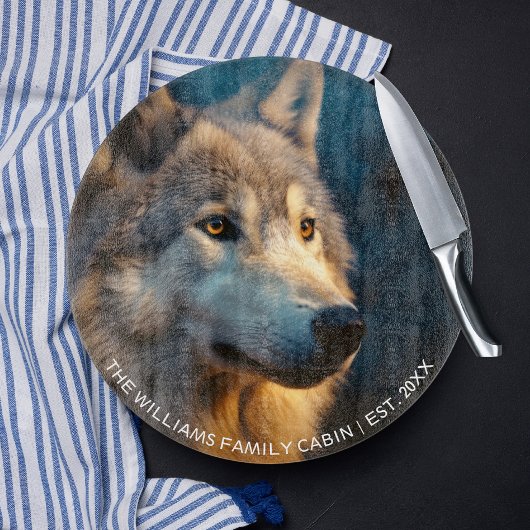 Modern Wolf Lover Personalisiert Schneidebrett