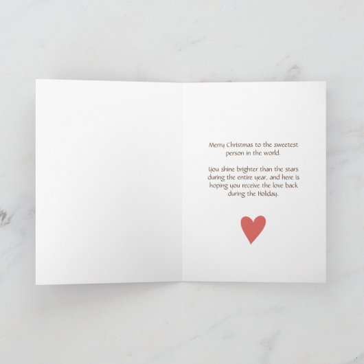 Modern wollte ich dir Weihnachts-Grußkarte Karte (Innenseite)