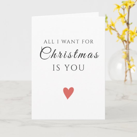 Modern wollte ich dir Weihnachts-Grußkarte Karte (Gelbe Blume)