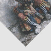 Modern Woman and Black Cat Decoupage Seidenpapier (Ausschnitt)