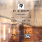 Modern Woman Logo QR Code Business Window  Fensteraufkleber (Blatt 2)