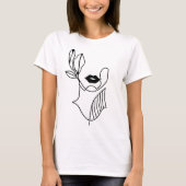 Modern Women's Tshirt - Minimal Design - Girl Face (Vorderseite)