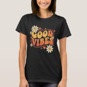 Modern Womens Tshirts Daisy Black (Vorderseite)