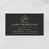 Modern Wood Building Construction Contractor Visitenkarte (Vorderseite)