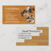 Modern Wood Flooring Tile Service Visitenkarte (Vorne/Hinten)