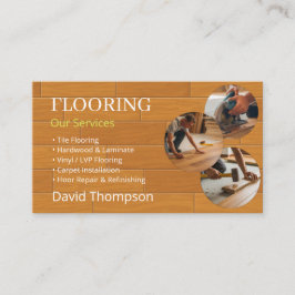 Modern Wood Flooring Tile Service Visitenkarte