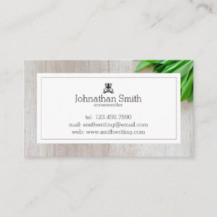 Modern Wood Gerahmt Business Card Visitenkarte