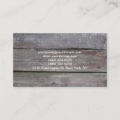 Modern Wood Gray Personal Visitenkarte (Rückseite)