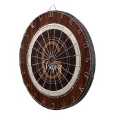 Modern Wood Hue Burnt Hickory und Kastanien Dartscheibe (Vorderseite rechts)