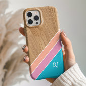 Modern Wood Personalized Initial iPhone Case-Mate iPhone Hülle