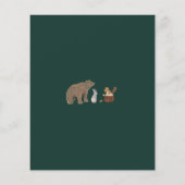 Modern Woodland Animals Boy Baby Shower Invitation (Rückseite)
