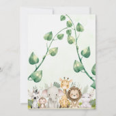 Modern Woodland Animals Forest Boy Baby Shower Inv Einladung (Rückseite)