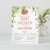 Modern Woodland Baby Shooter - Woodland Creatures Einladung (Stehend Vorderseite)