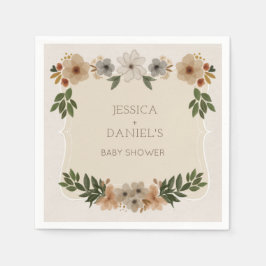 Modern Woodland Baby Showcocktail Napkin Serviette