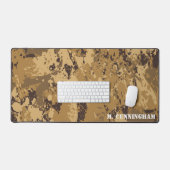 Modern Woodland Camouflage Camouflage Muster Name Schreibtischunterlage (Tastatur & Maus)