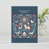 Modern Woodland Skandinavien Weihnachten (Stehend Vorderseite)