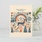 Modern Woodland Skandinavien Weihnachten (Stehend Vorderseite)