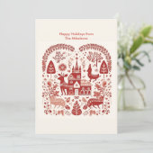 Modern Woodland Skandinavien Weihnachten (Stehend Vorderseite)