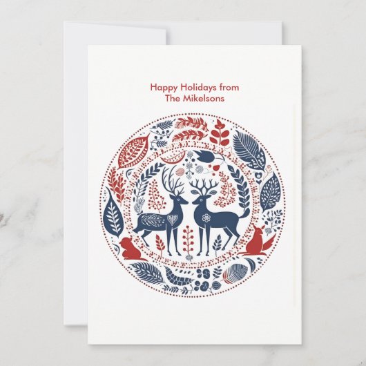 Modern Woodland Skandinavien Weihnachten (Vorderseite)