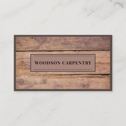 Modern Woodworker Visitenkarte (Vorderseite)