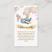 Modern World Map Airplane Books For Baby Shower  Begleitkarte (Vorderseite)
