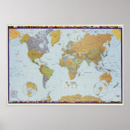 Modern World Map Poster