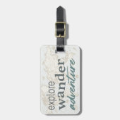 Modern World Map Travel Adventure Typografy Gepäckanhänger (Vorderseite vertikal)