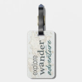 Modern World Map Travel Adventure Typografy Gepäckanhänger (Rückseite vertikal)