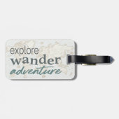 Modern World Map Travel Adventure Typografy Gepäckanhänger (Rückseite horizontal)