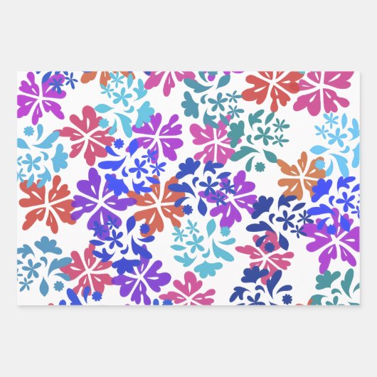 Modern Wrapping Paper Flat Sheet Set of 3 Geschenkpapier Set (Vorderseite 3)