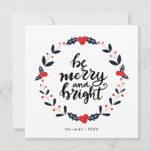 Modern Wreath Berry Sei froh und hell Weihnachten (Vorderseite)