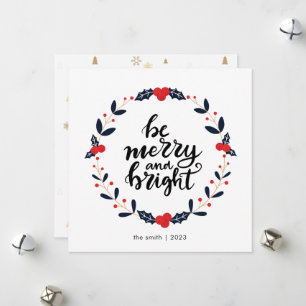 Modern Wreath Berry Sei froh und hell Weihnachten