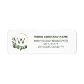Modern Wreath Green Christmas Monogram (Vorne)