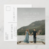 Modern Writing Postcard White Ankündigungspostkarte (Vorne/Hinten)