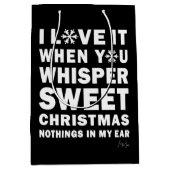 Modern Xmas Black & White Gift Bag | Sweet Xmas Mittlere Geschenktüte (Vorderseite)