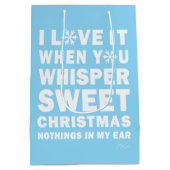 Modern Xmas Blue & White Gift Bag | Sweet Xmas Mittlere Geschenktüte (Rückseite)