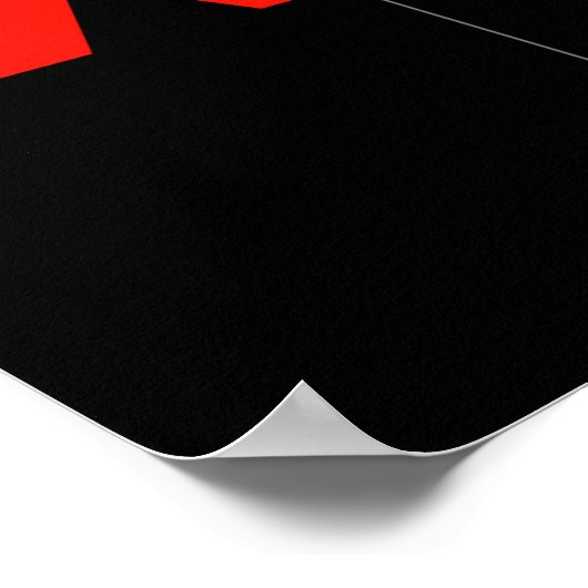 Modern Xmas With Christmas Tree Ornament  Poster (Ecke)