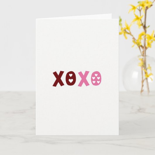 Modern Xoxo Expression Card Karte (Gelbe Blume)