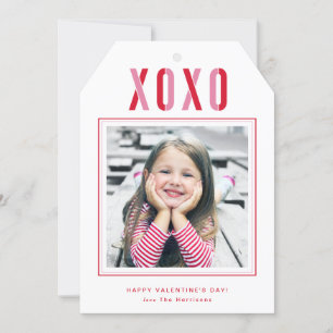 Modern XOXO Photo Valentine's Day Feiertagskarte