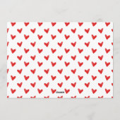 Modern XOXO Red Valentine’s Day Photo Card Einladung (Rückseite)