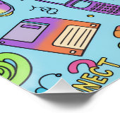 Modern Y2K Retro Tech Aesthetic Art Poster (Ecke)