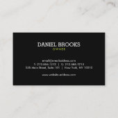 Modern Yard Maintenance Green Grass Logo Black Visitenkarte (Rückseite)