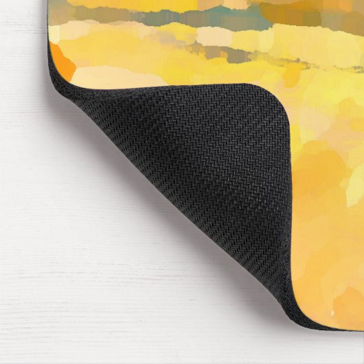Modern Yellow Abstrakt Expressionist Mouse Pad Mousepad (Ecke)