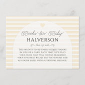 Modern Yellow Baby Shower Book Request Begleitkarte (Vorderseite)
