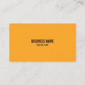 Modern Yellow & Black Building Site Construction Visitenkarte (Rückseite)