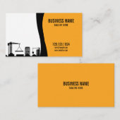 Modern Yellow & Black Building Site Construction Visitenkarte (Vorne/Hinten)