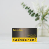 Modern Yellow Brunet Hair Salon Loyalty Card Treuekarte (Stehend Vorderseite)