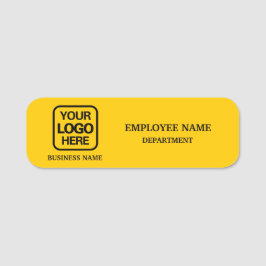 Modern Yellow Custom Business Name Tag Namensschild